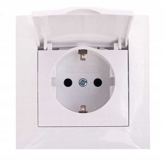 Picture of Gniazdo z klapk typ: schuko VCX LC 18 Biay