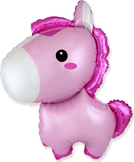 Изображение GoDan Balon foliowy Konik róowy 72cm