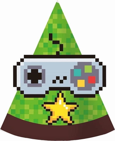 Изображение GoDan Czapeczki papierowe Game On 6szt