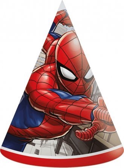 Изображение GoDan Czapeczki papierowe Spiderman Crime Fighter 6szt