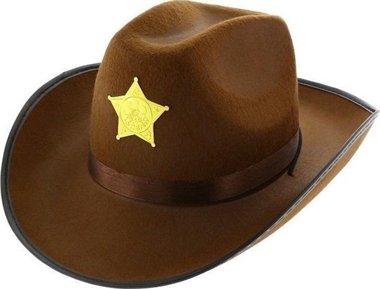 Изображение GoDan Kapelusz kowbojski z gwiazd brzowy