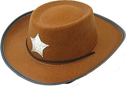 Изображение GoDan Kapelusz kowbojski z gwiazd brzowy rozm.S