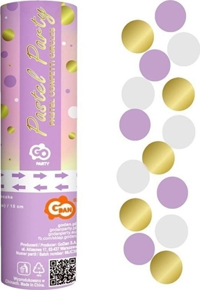 Изображение GoDan Konfetti pneumatyczne kóka liliowe, zote.. 15cm