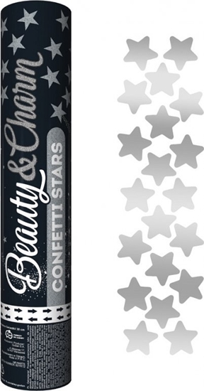 Изображение GoDan Konfetti pneumatyczne srebrne gwiazdki 30cm