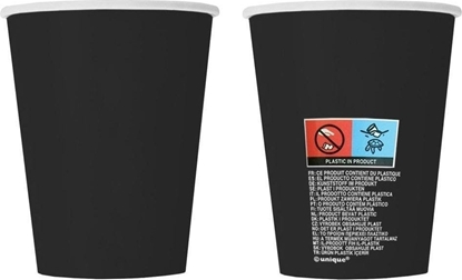 Attēls no GoDan Kubeczki papierowe czarne 270ml 8szt