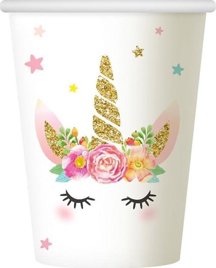 Picture of GoDan Kubeczki papierowe urodzinowe Jednoroec 6szt. Godan