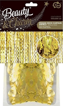 Изображение GoDan Kurtyna Spirale metaliczna zota 100x200cm