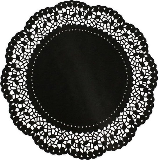 Изображение GoDan Serwetka dekoracyjna czarna 36cm 6szt