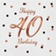 Picture of GoDan Serwetki B&C Happy 40 Birthday biae 33x33cm 20szt