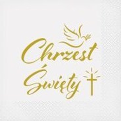 Attēls no GoDan Serwetki Chrzest w. gob i krzy 33x33cm 20szt.