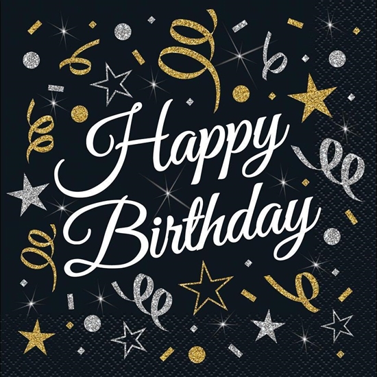 Picture of GoDan Serwetki papierowe B&C Happy Birthday 33x33cm 20sz
