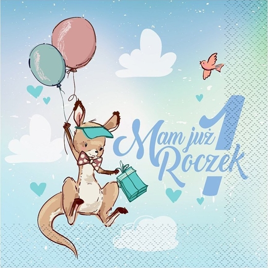 Picture of GoDan Serwetki papierowe roczek 1urodziny pastelowe
