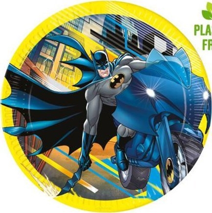 Attēls no GoDan Talerzyki papierowe Batman 23cm 8szt