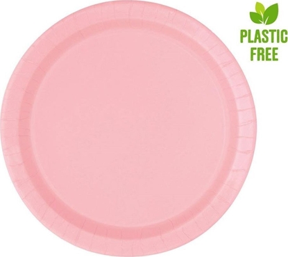 Attēls no GoDan Talerzyki papierowe jasnoróowe 23cm 8szt