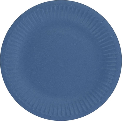 Attēls no GoDan Talerzyki papierowe jednokolorowe granatowe 18cm 6szt. Godan