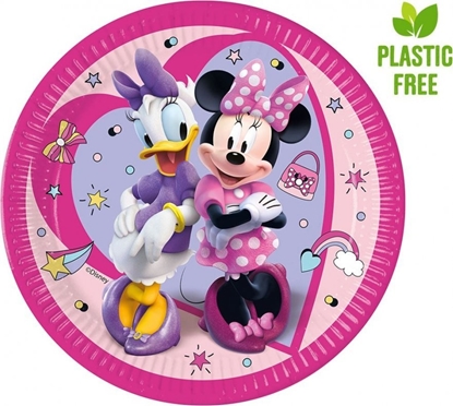 Attēls no GoDan Talerzyki papierowe Minnie Junior 23cm 8szt