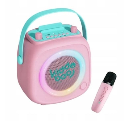 Picture of Gonik Mikrofon Zestaw 2w1 Karaoke Dla Dziecka Dzieci Kidooboo Kidsvoice / Kb23028pnk Róowy