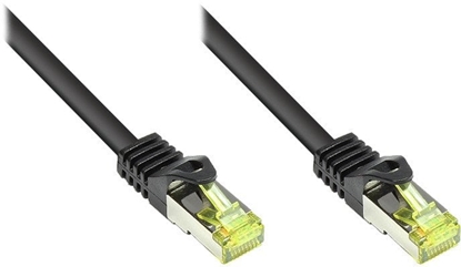 Picture of Good Connections RJ45 Patch Cable withCat.7 RohCable and latch protection (RNS), S/FTP, PiMF, 600MHz, OFC, black, 1,5m, (8070R- 015S)