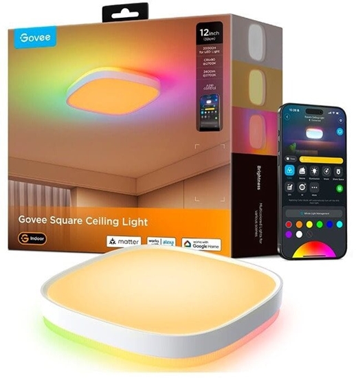 Picture of GOVEE H80A4 12INCH RGBWW + RGBIC SQUARE SMART CEILING LIGHT