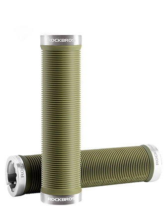 Attēls no Gripy rowerowe Rockbros chwyty skrcane antypolizgowe - zielone