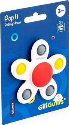 Picture of Gryzak zakrcony kwiatek Pop It kontrastowy