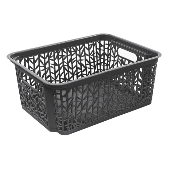 Изображение Groziņš 39.4X27.2X16.5cm Bamboo, tumši pelēks