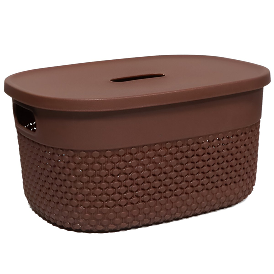 Picture of Grozs ar vāku Deny 23x17x12cm, brūns