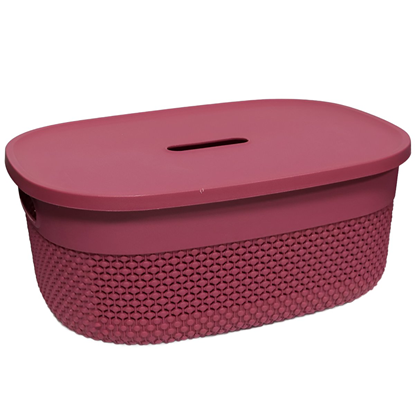 Attēls no Grozs ar vāku Deny 38x28x15cm, sarkans