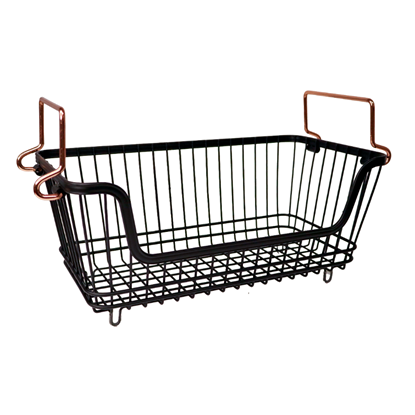 Изображение Grozs uzglabāšanai metāla 33x16x14cm, melns