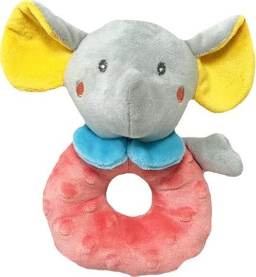 Picture of Grzechotka Sonik Brzoskwiniowo-Szary 18 Cm Maskotka Dla Najmodszych