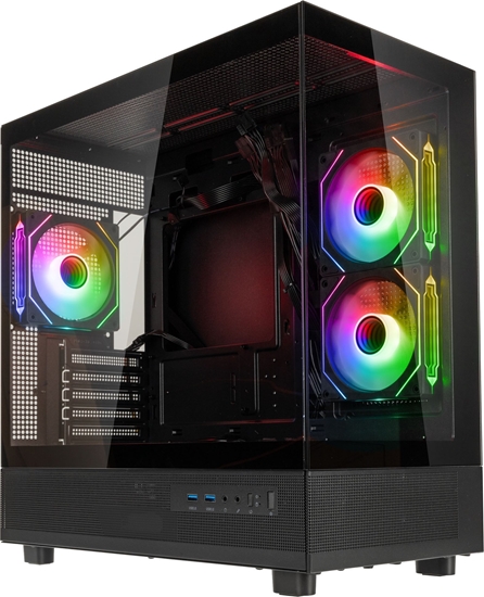 Picture of GSI SmartAssembly ARGB Glass Micro-ATX Case - 650W Bronze