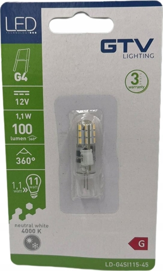 Picture of GTV arówka LED GTV LD-G93W25-45 2,5W G9 SMD 2835 ciemnialna 220lm 4000K barwa neutralna