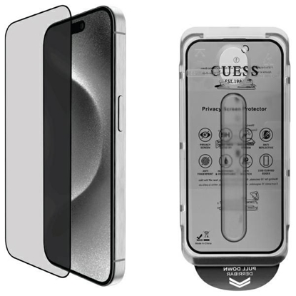 Picture of Guess Screen Protector 2.5D PRIVACY for iPhone 16 Pro Max / Black