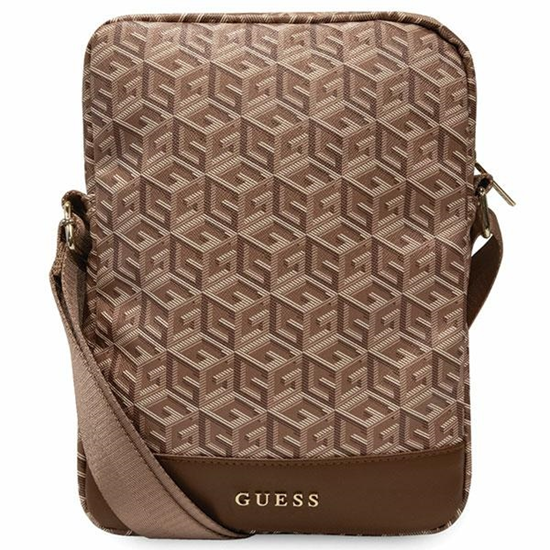 Picture of Guess Bag GUTB10HGCFSEW 10" brown|brown GCube Stri