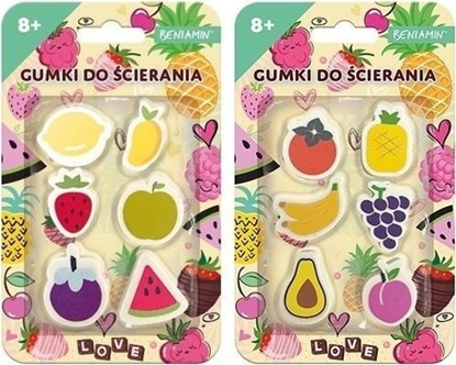 Picture of Gumki do cierania 6szt owoce