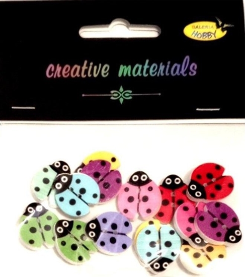 Picture of Guziki ozdobne Biedronki 18mm 15szt