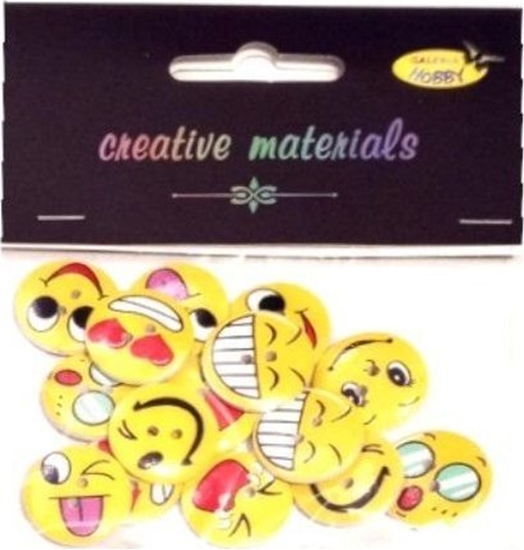 Picture of Guziki ozdobne Emoji 20mm 15szt