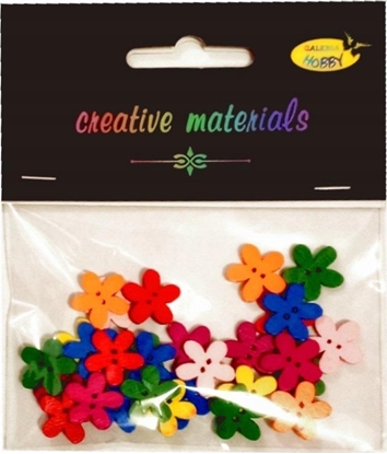 Attēls no Guziki ozdobne Kwiatki 15mm 30szt