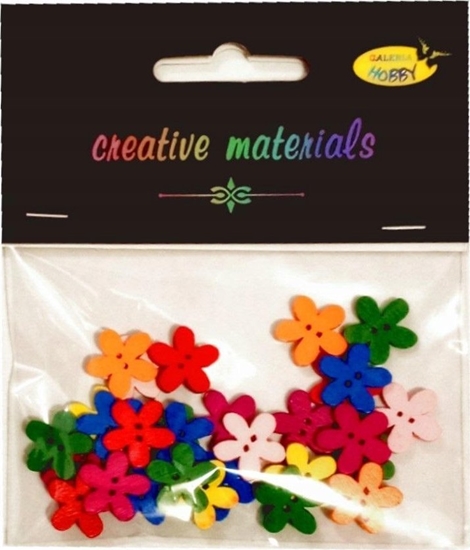 Picture of Guziki ozdobne Kwiatki 15mm 30szt