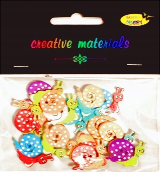 Picture of Guziki ozdobne limak 20x15mm 15szt