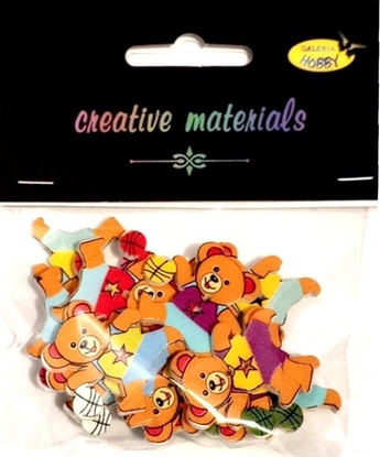 Attēls no Guziki ozdobne Misie 30mm 15szt