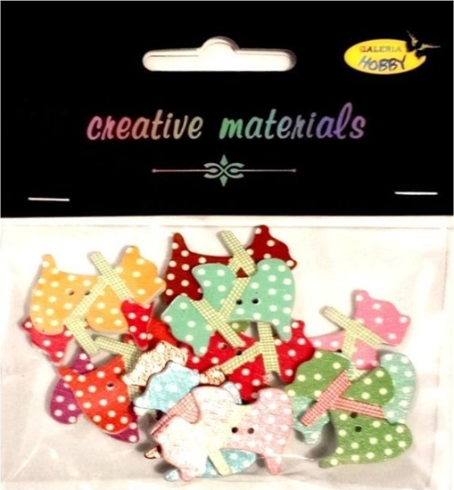 Picture of Guziki ozdobne Pieski 28x20mm 15szt