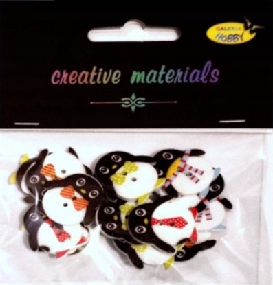 Picture of Guziki ozdobne Pingwin 25mm 15szt