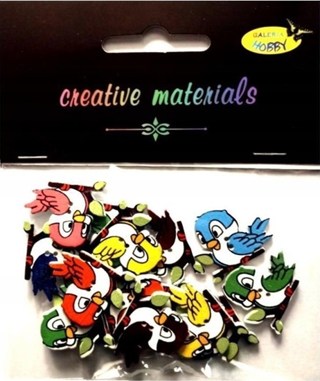 Picture of Guziki ozdobne Ptaszki 2 25x15mm 15szt