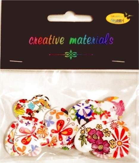 Picture of Guziki ozdobne Serca 2 25mm 15szt