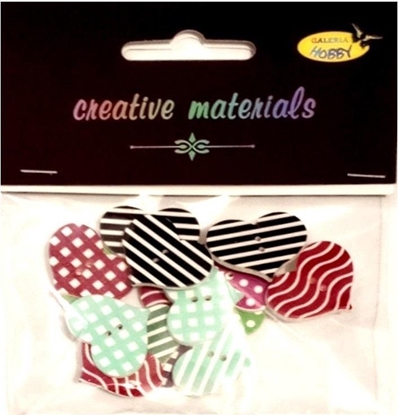 Attēls no Guziki ozdobne Serca 20mm 15szt