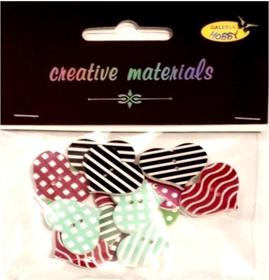 Picture of Guziki ozdobne Serca 20mm 15szt