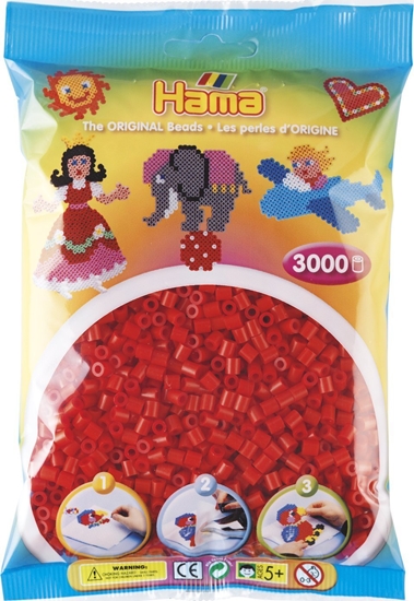 Picture of Hama Beads Hama Beads 201-05, Red, Tube bead, 3000 pc(s)