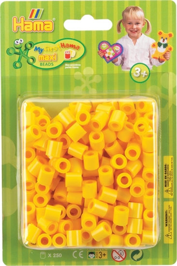 Изображение Hama Beads Hama maxi perler i blister 250stk. gul