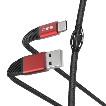 Attēls no Hama Extreme USB 2.0 USB A to USB C Cabel 1,5 m Red Black